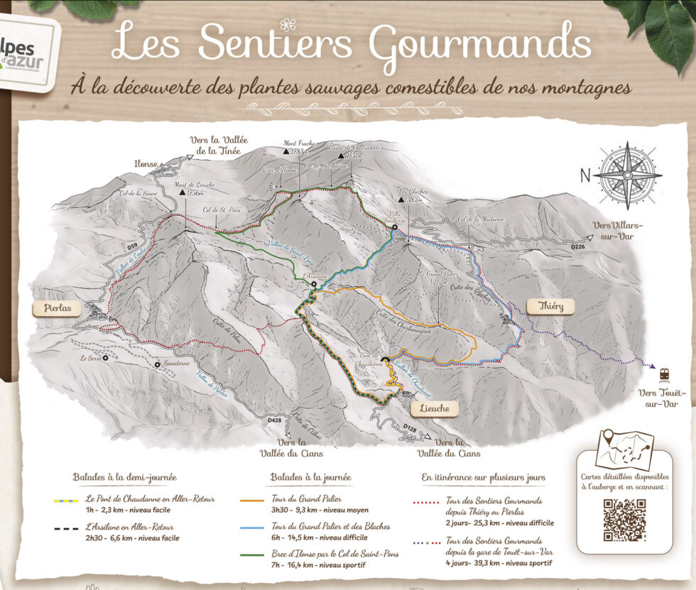cartographie carte illustrée montagnes sentiers touristique