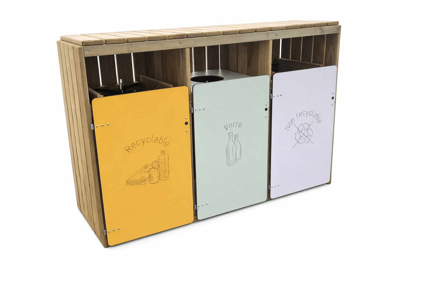 Poubelle de tri sélectif modèle JERSEY