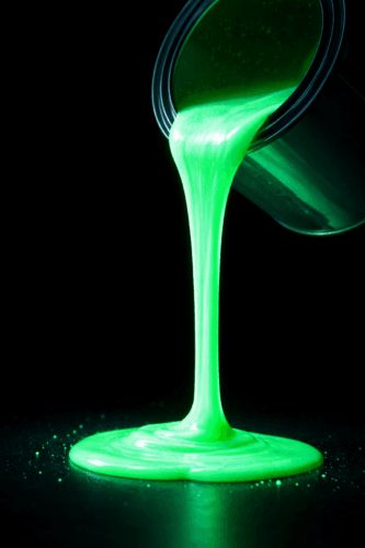 coulée de peinture luminescente