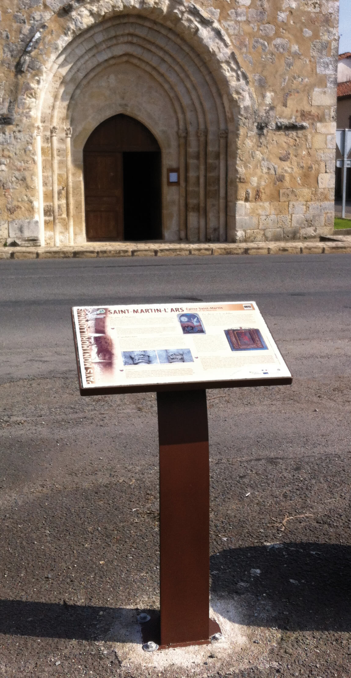 Pupitre en aluminium pour signalétique d'interprétation