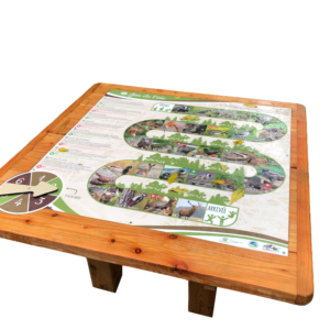 Table de jeu en bois Jeu de l'oie