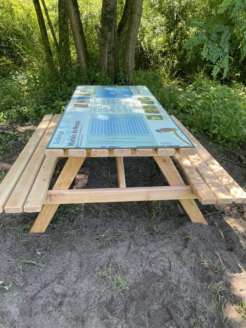 Mobilier touristique table de jeu