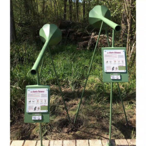 mobilier d'écoute pour sentier ludique